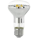 EGLO LED lamp E27 dimbaar, reflector gloeilamp voor spot verlichting, 5,5 Watt (40w equivalent), 470 Lumen, lichtbron warm wit, 2700 Kelvin, R63 reflectorlamp, Ø 6,3 cm