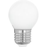 EGLO - LED Lamp - Warm Wit - E27 - 4 Watt - Opaal Glas - G45 - Ø 4,5 cm