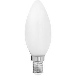 EGLO E14 LED kaarslamp Milky glas ondoorzichtig 4 watt (komt overeen met 40 watt), 470 lumen, warmwit, 2700 kelvin, C35, Ø 3,5 cm