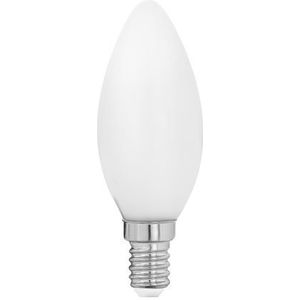 EGLO LED lamp E14, kaars gloeilamp Milky, 4 Watt (40w equivalent), 470 Lumen, lichtbron warm wit, opaal glas, 2700 Kelvin, C35, Ø 3,5 cm