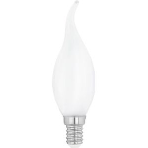 EGLO LED lamp E14, kaars gloeilamp Milky, 4 Watt (40w equivalent), 470 Lumen, lichtbron warm wit, opaal glas, 2700 Kelvin, CF35, Ø 3,5 cm