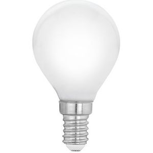 EGLO LED lamp E14, druppel gloeilamp Milky, 4 Watt (40w equivalent), 470 Lumen, lichtbron warm wit, opaal glas, 2700 Kelvin, P45, Ø 4,5 cm