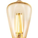 EGLO Filament LED lamp E27, amber vintage Edison gloeilamp voor retro verlichting, 4 Watt (26w equivalent), 270 Lumen, lichtbron warm wit, 2200 Kelvin, ST48, Ø 4,8 cm