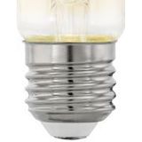 EGLO Filament LED lamp E27, amber vintage gloeilamp in buis vorm voor retro verlichting, 4 Watt (32w equivalent), 350 Lumen, lichtbron warm wit, 2200 Kelvin, T30, Ø 3 cm