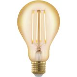 EGLO Filament LED lamp E27 dimbaar, Golden vintage Edison bol gloeilamp voor retro verlichting, 4 Watt (28w equivalent), 300 Lumen, lichtbron warm wit, 1700 Kelvin, A75, Ø 7,5 cm