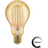 EGLO Filament LED lamp E27 dimbaar, Golden vintage Edison bol gloeilamp voor retro verlichting, 4 Watt (28w equivalent), 300 Lumen, lichtbron warm wit, 1700 Kelvin, A75, Ø 7,5 cm