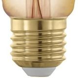 EGLO Filament LED lamp E27 dimbaar, Golden vintage Edison globe gloeilamp voor retro verlichting, 4 Watt (28w equivalent), 300 Lumen, lichtbron warm wit, 1700 Kelvin, G80, Ø 8 cm