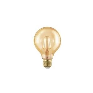 EGLO E27 Ledlamp, dimbaar, Edison-gloeilamp, Golden Vintage, retroverlichting, 4 watt (komt overeen met 28 watt), 300 lumen, warm wit, goud, 1700 Kelvin, G80, Ø 8 cm