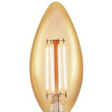 EGLO Led-gloeilamp E14 dimbare Edison lamp gouden vintage kaarsvorm retro verlichting 4 Watt (komt overeen met 28 watt) 300 lumen warmwit goud 1700 Kelvin C35 Ø 3,5 cm
