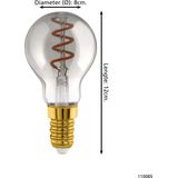 EGLO - LED Lichtbron - Smoke Glas - E27 Fitting - Dimbaar - 2000K