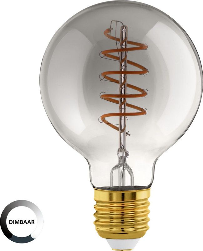 EGLO - LED Lichtbron - Smoke Glas - E27 Fitting - Dimbaar - 2000K