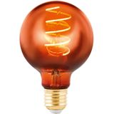 E27 Ledlamp - Koperkleurig - Dimbaar - Spiraalvormig - 4 Watt