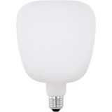 EGLO LED lamp E27 dimbaar, vierkante Edison gloeilamp Big Size, 4,5 Watt (40w equivalent), 470 Lumen, lichtbron extra-groot, warm wit, opaal glas, 2700 Kelvin, TS140, Ø 14 cm