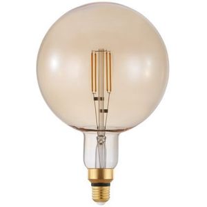 EGLO Filament LED lamp E27 dimbaar, extra-grote amber vintage globe gloeilamp Big Size, retro lichtbron, 4,5 Watt (40w equivalent), 470 Lumen, warm wit, 2200 Kelvin, G200, Ø 20 cm