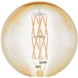 EGLO Filament LED lamp E27 dimbaar, extra-grote amber vintage globe gloeilamp Big Size, retro lichtbron, 8 Watt (60w equivalent), 806 Lumen, warm wit, 2100 Kelvin, G200, Ø 20 cm
