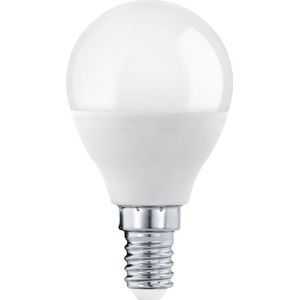 EGLO LED lamp E14 dimbaar, Edison bol gloeilamp, 5,5 Watt (40w equivalent), 470 Lumen, lichtbron warm wit, opaal glas, 3000 Kelvin, P45, Ø 4,5 cm