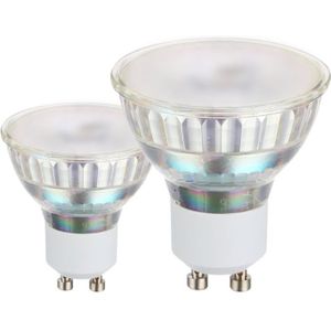 EGLO Set van 2 GU10 LED lampen, reflector gloeilampen, 3 Watt per spot (24w equivalent), 240 Lumen, lichtbron warm wit, 3000 Kelvin, Ø 5 cm