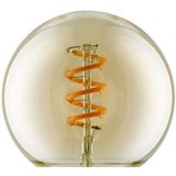 EGLO E27 LED spiraal filament lamp dimbaar, amber vintage Edison globe gloeilamp voor retro verlichting, 4 Watt (15w equivalent), 145 Lumen, lichtbron warm wit, 2000 Kelvin, G60, Ø 6 cm