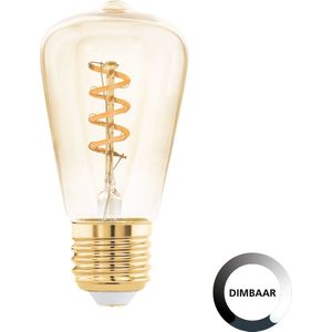 EGLO LED Lamp - E27 - Ø 4,8 cm - ST48 - Amber - 2000K - Dimbaar