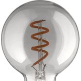 EGLO - E27 - LED Spiraal Filament Lamp - Rookglas - Dimbaar - 4 Watt - 100 Lumen - Warm Wit - G60 - Ø 6 cm