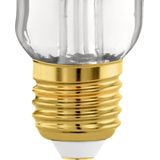 EGLO - E27 - LED Spiraal Filament Lamp - Rookglas - Dimbaar - 4 Watt - 100 Lumen - Warm Wit - G60 - Ø 6 cm