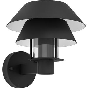 EGLO Chiappera Wandlamp Buiten - E27 - 22,5 cm - Zwart/Wit