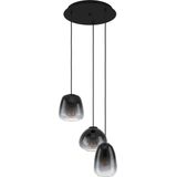 EGLO Aguilares Hanglamp - E27 - Ø 43 cm - Glas - Zwart
