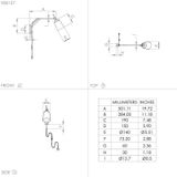 EGLO - Loreto - Wandlamp - Zwart-Wit - Staal - Dimbaar