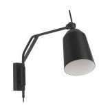 EGLO - Loreto - Wandlamp - Zwart-Wit - Staal - Dimbaar