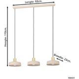 EGLO - Valdiola - Hanglamp - Zandkleur - Staal - Hoogte tot 110 cm
