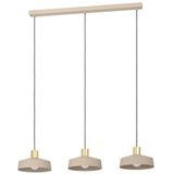 EGLO - Valdiola - Hanglamp - Zandkleur - Staal - Hoogte tot 110 cm