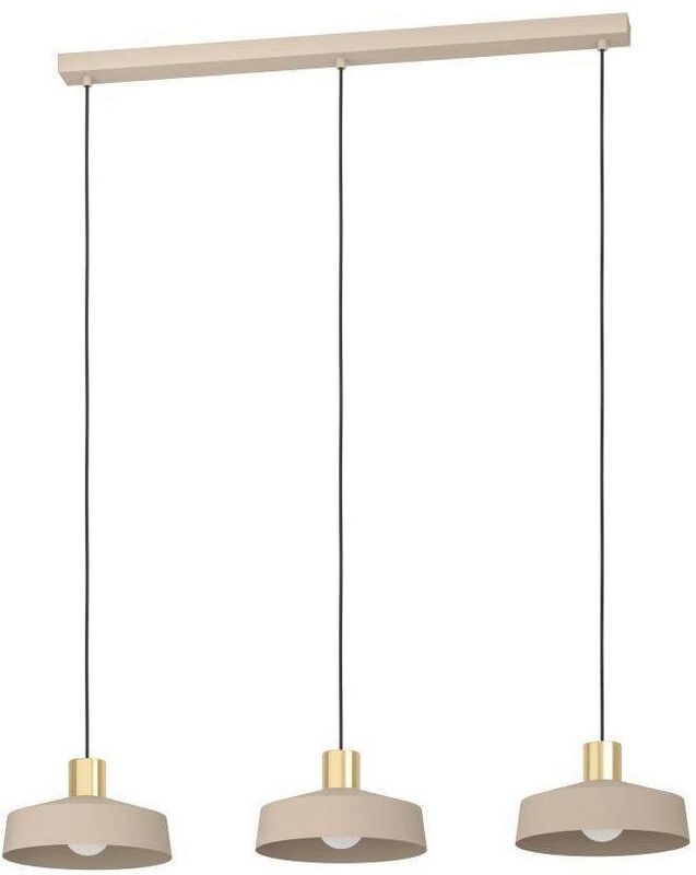 EGLO - Valdiola - Hanglamp - Zandkleur - Staal - Hoogte tot 110 cm