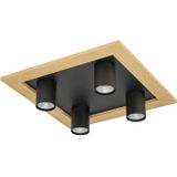 Eglo Valcasotto 1 Schwarz mit Holz