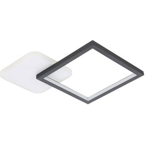 Gafares - LED Plafondlamp - Zwart - Aluminium - Dimbaar met Afstandsbediening