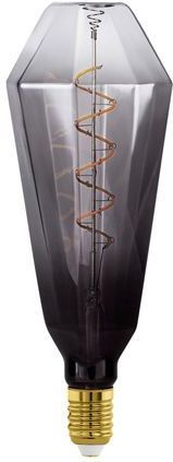 EGLO - Grosse Ampoule LED - E27 - Filament Spirale - Grijs en Zwart - 4 Watts - 110 Lumens - 1800 K - 24,5 cm