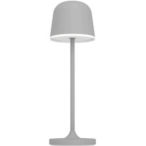 EGLO Mannera Tafellamp - Aanraakdimmer - Draadloos - 34 cm - Aluminium - Grijs/Wit - Oplaadbaar - Binnen en Buiten