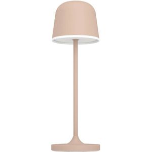 EGLO Mannera Tafellamp - Aanraakdimmer - Draadloos - 34 cm - Aluminium - Zandkleur/Wit - Oplaadbaar - Binnen en Buiten