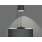 EGLO LED tafellamp buiten Mannera, nachtlampje touch dimbaar, verplaatsbare terraslamp met USB-port, outdoor tafel lamp van zwart metaal en wit kunststof, buitenverlichting warm wit, IP54