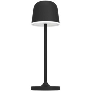 EGLO Mannera Tafellamp - Aanraakdimmer - Draadloos - 34 cm - Aluminium - Zwart/Wit - Oplaadbaar - Binnen en Buiten