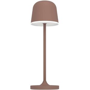 EGLO Mannera Tafellamp voor buiten, dimbaar, draadloos, USB, buitenlamp met aanraakfunctie, roestbruin metaal en kunststof, wit, warmwit, IP54