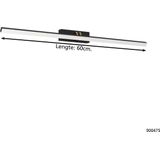 EGLO Spiegelleuchte VERDELLO, LED wechselbar, warmweiß - kaltweiß, Wandlampe aus Kunststoff in Schwarz, Weiß und Messing, Badlampe, IP44
