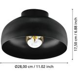 EGLO Mogano 2 Plafondlamp - Zwart - Staal - E27 - Ø28 cm