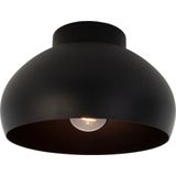 EGLO Mogano 2 plafondlamp lamp, industriële stijl, verlichting voor woonkamer en hal van zwart metaal, E27 fitting