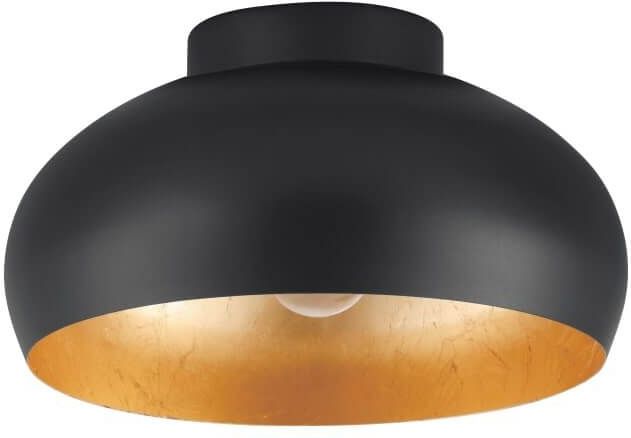 EGLO - Mogano 2 - Plafondlamp - Zwart - Bladgoud - Staal