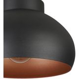 EGLO Deckenleuchte »MOGANO 2«, Leuchtmittel E27  Leuchtmittel wechselbar-ohne Leuchtmittel, Deckenleuchte in schwarz und kupfer aus Stahl - exkl. E27 - 1X40W