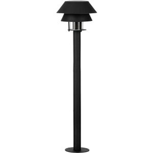 EGLO Buitenlamp Chiappera, buiten vloerlamp voor tuin en terras, padverlichting van zwart metaal en helder glas, staande tuinlamp met E27 fitting, IP65