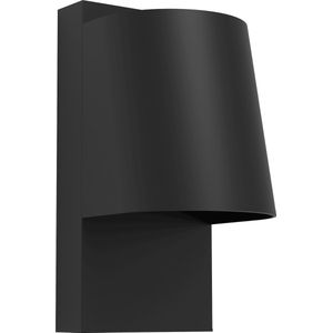 EGLO Stagnone led-buitenwandlamp, gevellamp met spot, buitenlamp van metaal, zwart, met GU10-lamp, warm wit, IP54