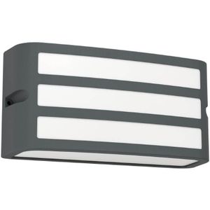 EGLO Buitenlamp Camarada, rechthoekige buiten wandlamp, muur verlichting van metaal in anthraciet, wand buitenverlichting, wandspot met E27 fitting, IP54