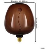 EGLO - LED Lichtbron - Cognac - Dimbaar - E27 Fitting