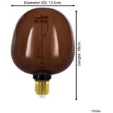EGLO - LED Lichtbron - Cognac - E27 - Dimbaar